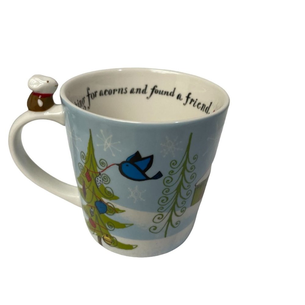 STARBUCKS Christmas‎ Mug Huxley Mouse Squirrel Winter Coffee Tea 2010 Bone China